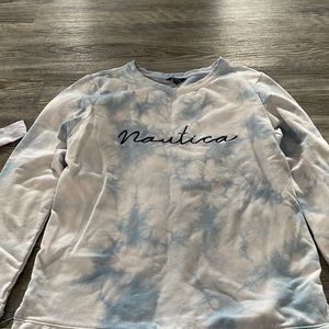 Nautical tie dyed crew neck size small